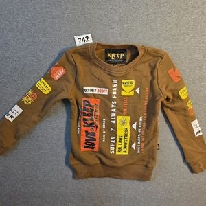 Kleep RARE Kids Brown Graphic Sweatshirt VERY COOL 5 6 Streetwear